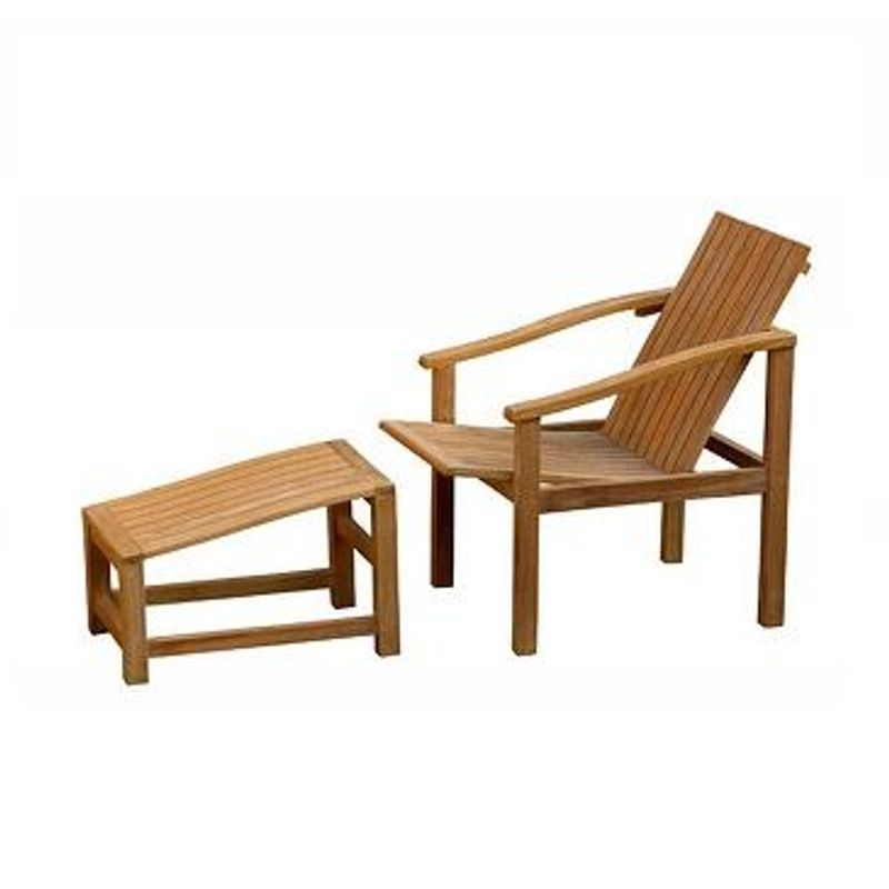 Rockland stol & skammel - Teak